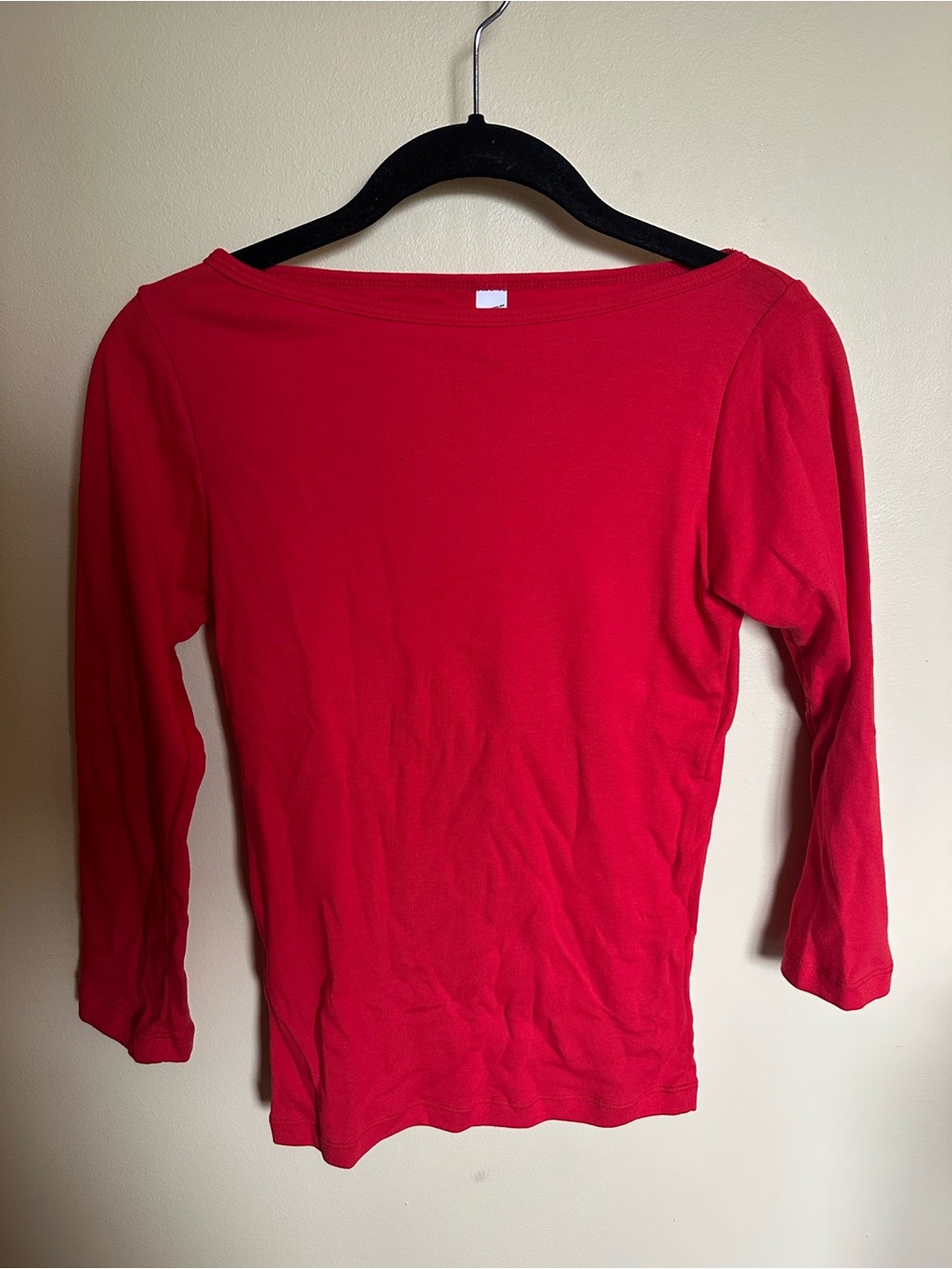 LA Apparel Baby Rib 3/4 Sleeve Boatneck Top